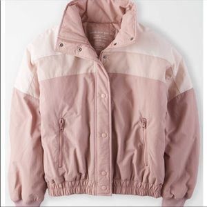 Women’s retro bombers jacket coat American eagle pink